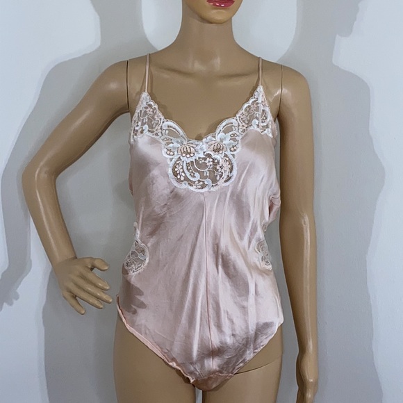 Vintage Silk One Piece Negligee - Picture 1 of 3